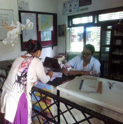 DIe Rezeption in der Clinic Nepal